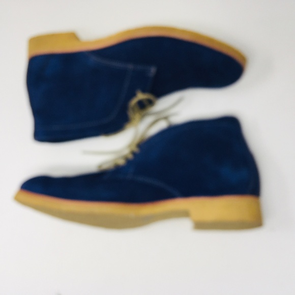 Johnston & Murphy blue suede chukka Hayden 9 EUC - Picture 2 of 7